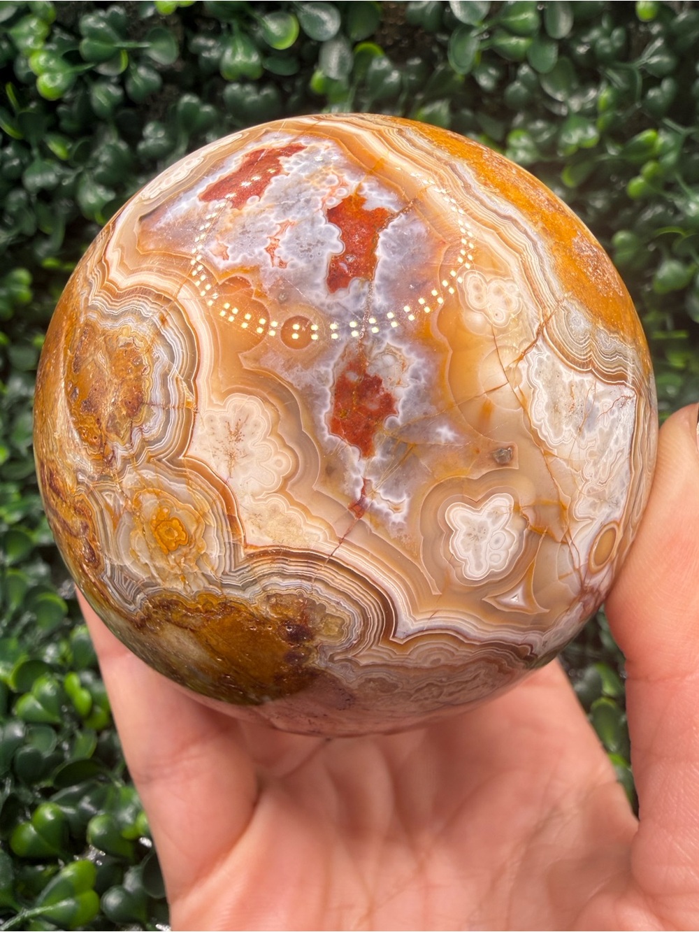 STUNNING LAGUNA LACE AGATE SPHERE 75mm - Picture 3 of 13